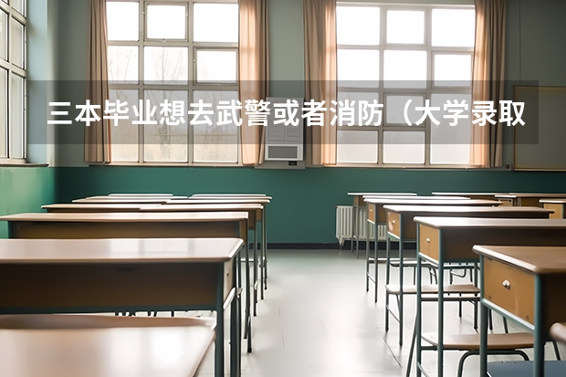三本毕业想去武警或者消防（大学录取线看的是原始分还是投档分）