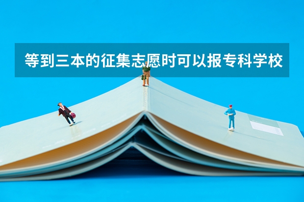 等到三本的征集志愿时可以报专科学校吗？