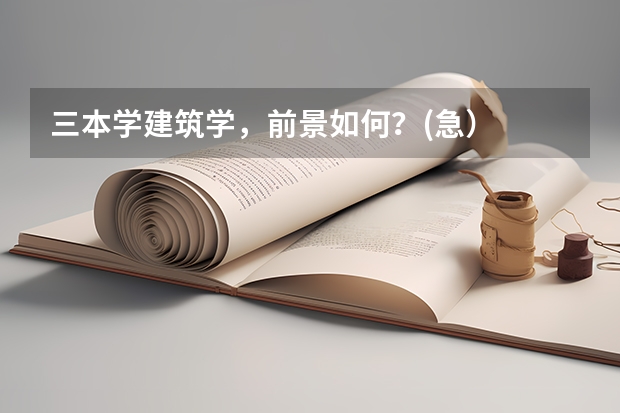 三本学建筑学，前景如何？(急）