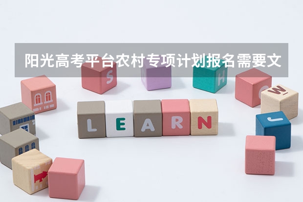 阳光高考平台农村专项计划报名需要文件哪些?