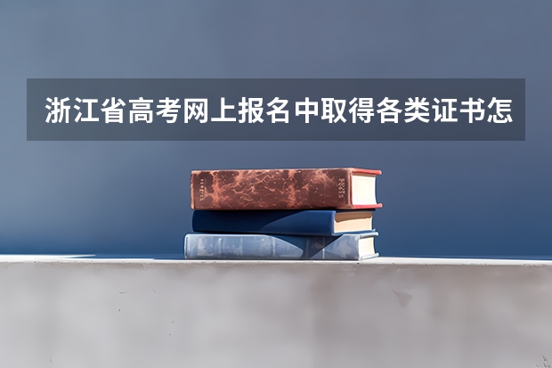浙江省高考网上报名中取得各类证书怎么填