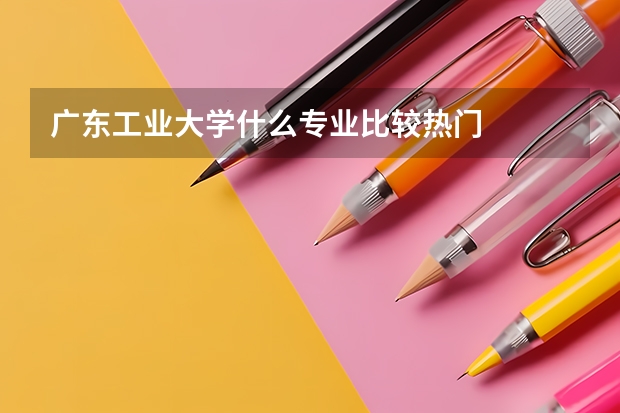 广东工业大学什么专业比较热门