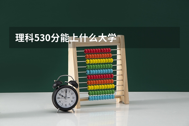 理科530分能上什么大学