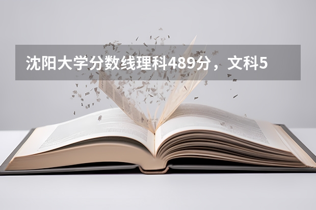 沈阳大学分数线理科489分，文科518分吗？