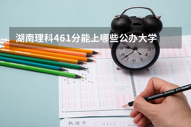 湖南理科461分能上哪些公办大学