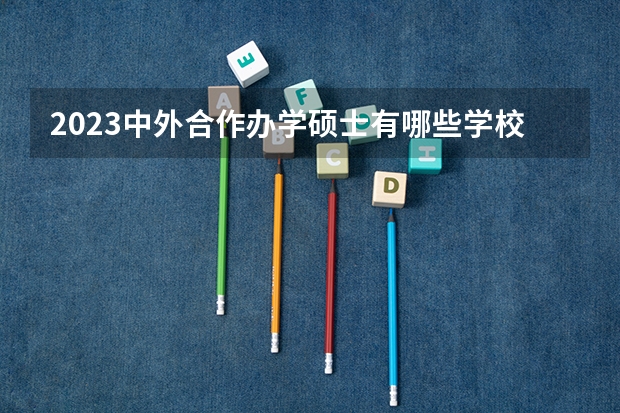 2023中外合作办学硕士有哪些学校