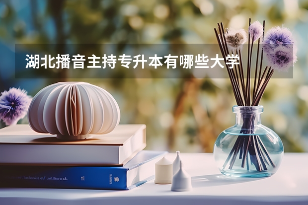 湖北播音主持专升本有哪些大学