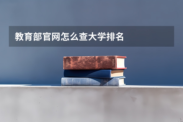 教育部官网怎么查大学排名