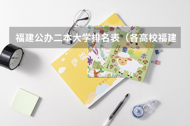 福建公办二本大学排名表（各高校福建投档线排名）