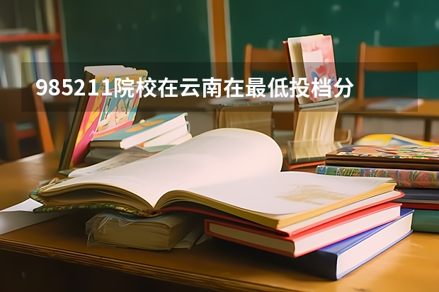 985/211院校在云南在最低投档分数线 多少分能上名校