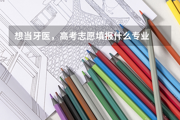 想当牙医，高考志愿填报什么专业