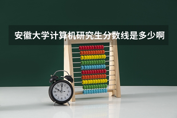 安徽大学计算机研究生分数线是多少啊？