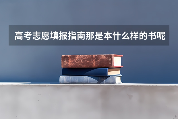 高考志愿填报指南那是本什么样的书呢？