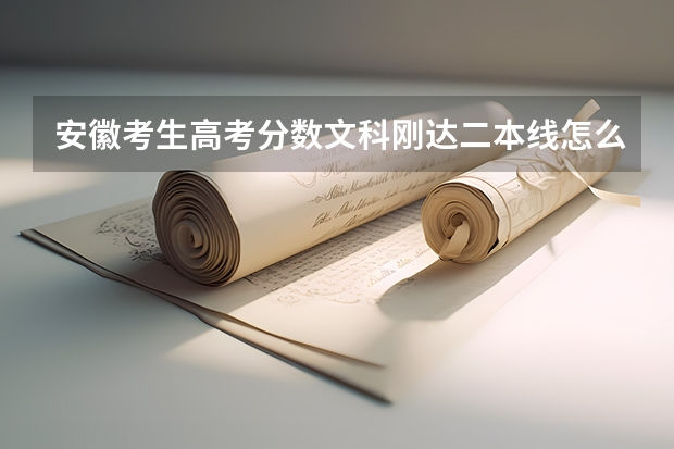 安徽考生高考分数文科刚达二本线怎么填志愿最好是合肥的学校
