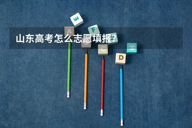 山东高考怎么志愿填报？