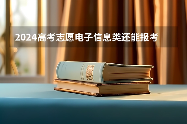 2024高考志愿电子信息类还能报考吗