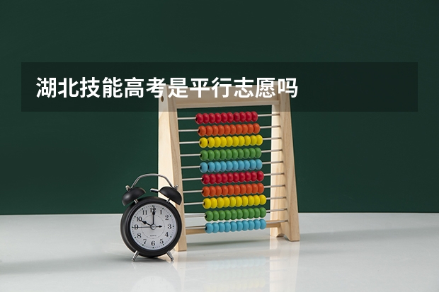 湖北技能高考是平行志愿吗