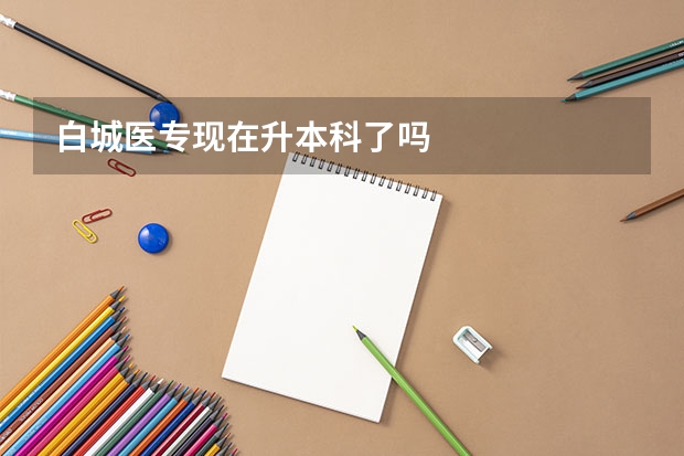 白城医专现在升本科了吗