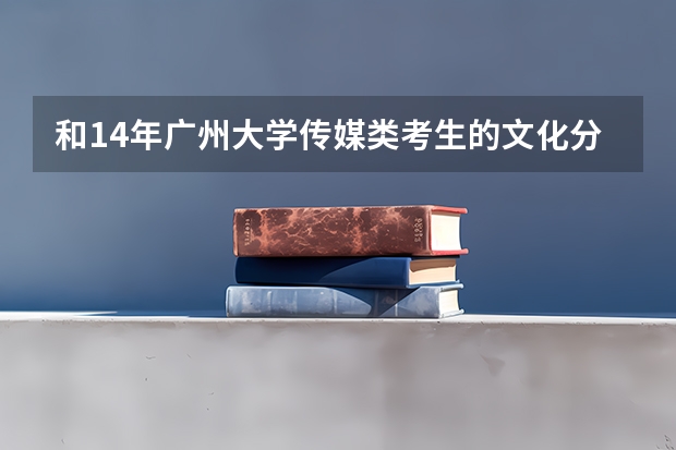 和14年广州大学传媒类考生的文化分分数线是多少？