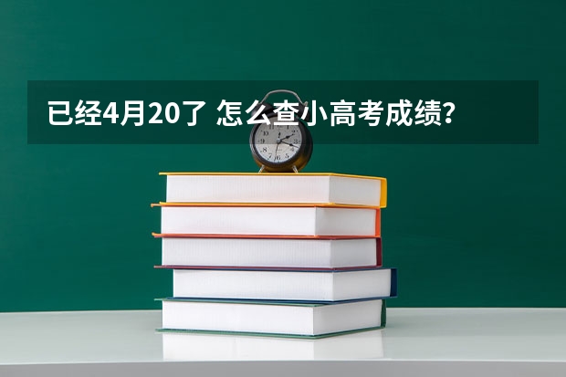 已经4月20了 怎么查小高考成绩？