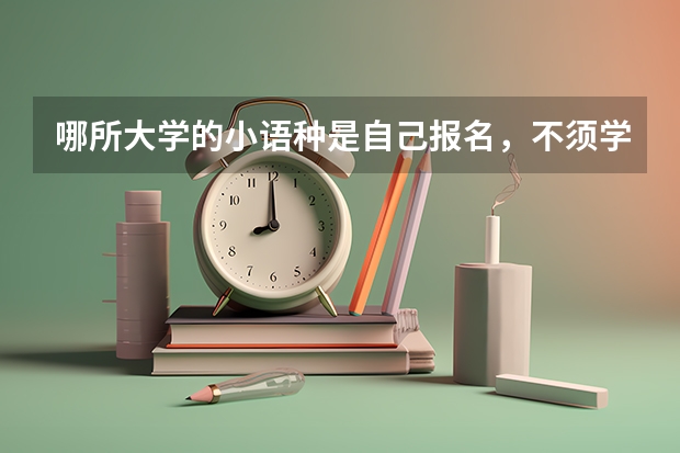哪所大学的小语种是自己报名,不须学校推荐的?(浙江大学管理专业有没有语种的限制?)