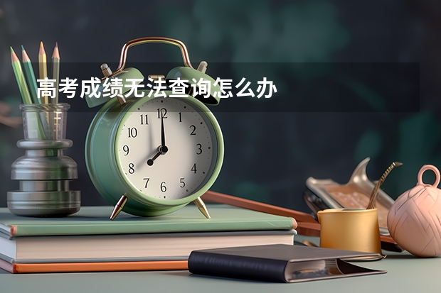 高考成绩无法查询怎么办