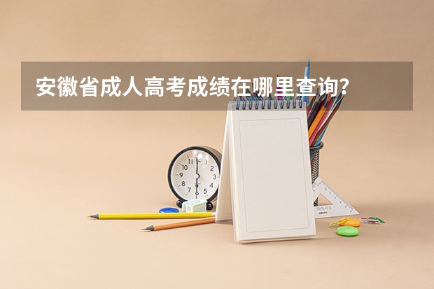 安徽省成人高考成绩在哪里查询？