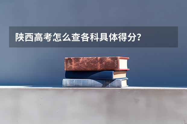 陕西高考怎么查各科具体得分？