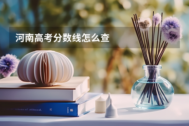 河南高考分数线怎么查
