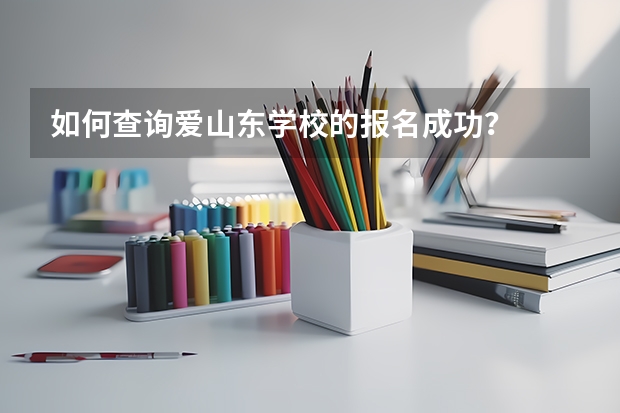 如何查询爱山东学校的报名成功？