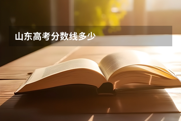 山东高考分数线多少