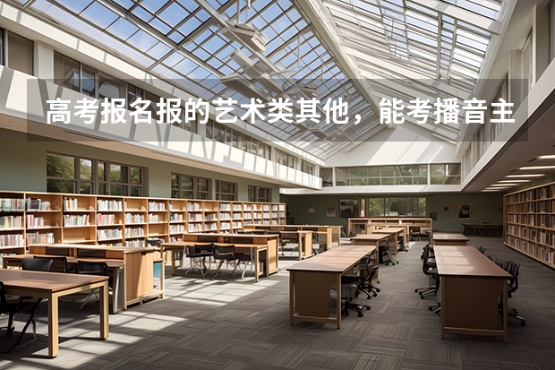 高考报名报的艺术类其他，能考播音主持吗？